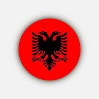 Country Albania. Albania flag. Vector illustration.