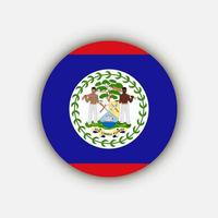 Country Belize. Belize flag. Vector illustration.