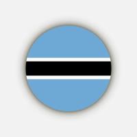 Country Botswana. Botswana  flag. Vector illustration.