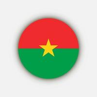 Country Burkina Faso. Burkina Faso flag. Vector illustration.