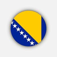 Country Bosnia and Herzegovina. Bosnia and Herzegovina flag. Vector illustration.