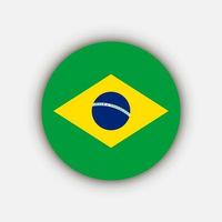 Country Brazil. Brazil flag. Vector illustration.