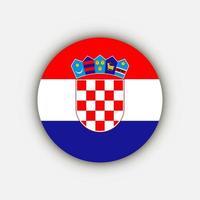 Country Croatia. Croatia flag. Vector illustration.