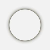 Neumorphic round buttons. White geometric shapes in a trendy soft 3D style with shadow. vector