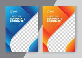 Corporate brochure company profile brochure annual report booklet business proposal cover page layout concept design vector