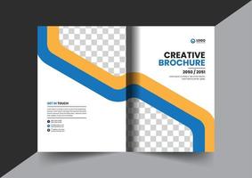 Corporate brochure company profile brochure annual report booklet business proposal cover page layout concept design vector