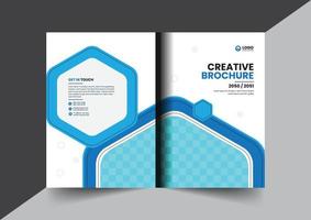 Corporate brochure company profile brochure annual report booklet business proposal cover page layout concept design vector