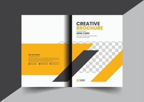 Corporate brochure company profile brochure annual report booklet business proposal cover page layout concept design vector