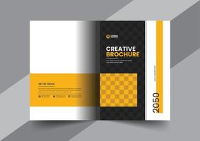 Corporate brochure company profile brochure annual report booklet business proposal cover page layout concept design vector