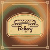 Colored vintage bakery illustration Bread hand drawn sketch Vector