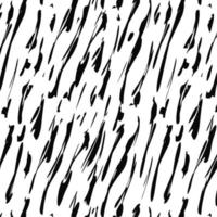 Seamless abstract monochrome pattern. Black and white print with lines, dots and blots. Brush strokes are hand drawn vector