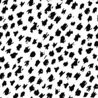 Seamless abstract monochrome pattern. Black and white print with lines, dots and blots. Brush strokes are hand drawn. vector