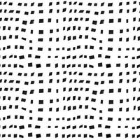 Seamless abstract monochrome pattern. Black and white print with lines, dots and blots. Brush strokes are hand drawn. vector