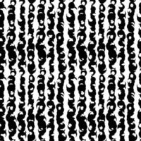 Seamless abstract monochrome pattern. Black and white print with lines, dots and blots. Brush strokes are hand drawn vector