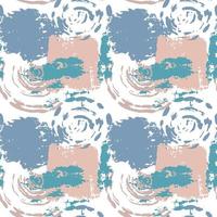 Seamless abstract pattern from paint strokes. Grunge style vector background.