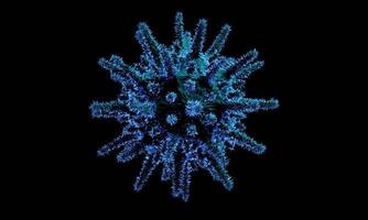 bacterias abstractas o células de virus en forma esférica con antenas largas. virus corona de wohun, concepto de crisis de china. concepto de pandemia o infección por virus - representación 3d. foto