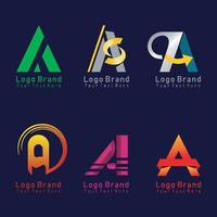 A simple logo with various models and colors vector