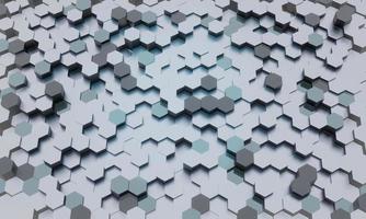 Abstract Honeycomb Background Loop wide angle. Light, minimal, clean, moving hexagonal grid wall with shadows. photo