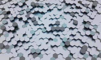 Abstract Honeycomb Background Loop wide angle. Light, minimal, clean, moving hexagonal grid wall with shadows. photo