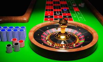Gambling equipment in roulette type casinos. Competitive games Bet in the casino. Table for gambling called Roulette. 3D Rendering