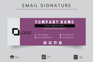 Email Signature Vector Templates. Modern professional awesome trendy unique corporate email signature design, fully customize