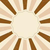 Vintage retro badge sunburst background vector