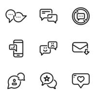 Simple Set of Message Related Vector Line Icons