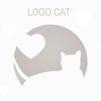 logotipo de gato, ilustración vectorial aislada vector