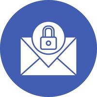 Email Security Glyph Icon vector