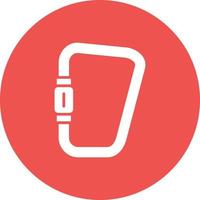 Carabiner Glyph Icon vector