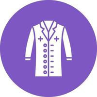 Doctor Coat Glyph Icon vector