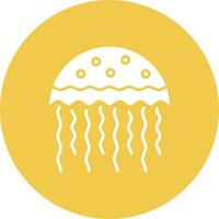 Jellyfish Glyph Icon vector