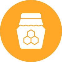 Honey Jar Glyph Icon vector
