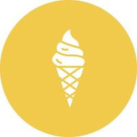 icono de glifo de helado vector