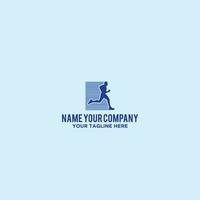 running logo simple icon design illustration vector