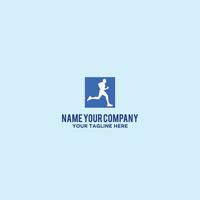 running logo simple icon design illustration vector