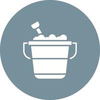 Sand Bucket Glyph Icon vector