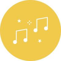 Musical Note Glyph Icon vector