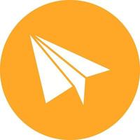 Paper Plane Glyph Icon vector