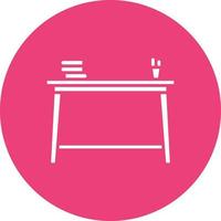 School Desk Glyph Icon vector