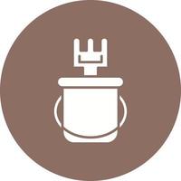 Sand Bucket Glyph Icon vector