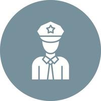 Police Officer Glyph Icon vector