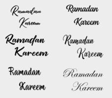 ramadan kareem por letras vector