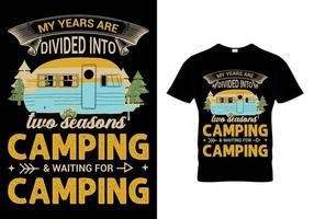 Camping T-shirts design vector