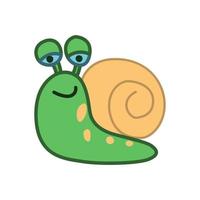 clip art of snail with cartoon design vector