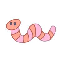 clip art of worm with cartoon design vector