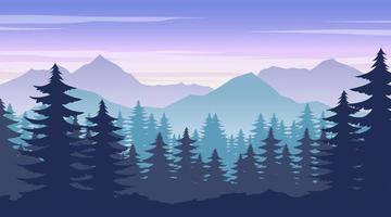 Silhouettedesign of  pine jungle vector