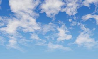 blue sky background with a tiny clouds. Sunshine clouds sky during morning background. Abstract blurred cyan gradient of peaceful nature. photo