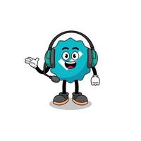 Mascot Illustration of verified sign as a customer services vector