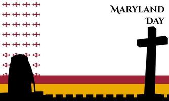 Maryland Day vector illustration background